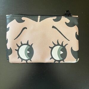 Betty Boop X 1psy Ipsy Black Sequin Zipper Makeup Bag Zipper Pouch Pencil Clutch